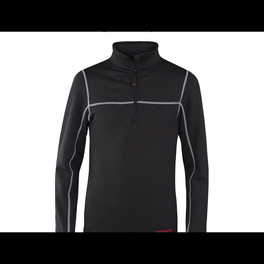 Terramar Black 1/2 Zip Fleece Base-layer Top W8753